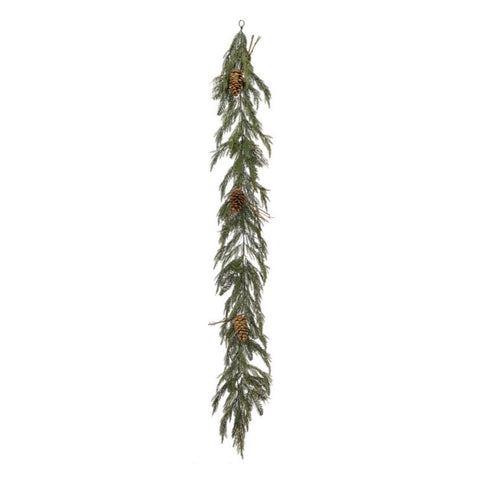 60" UV Mini Evergreen Garland with Cone, thetreeboutique.ai