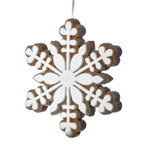 15" Foam Gingerbread Snowflake, thetreeboutique.ai