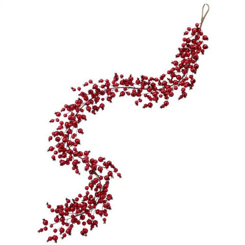 Garland made of red berries, shoptreeboutique.com