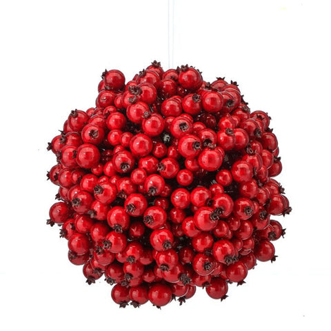 8" WP Berry Ridge Kissing Ball, thetreeboutique.ai