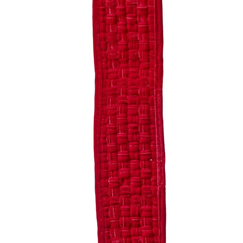 5" Velvet Braided Ribbon - Red | 3 Yards