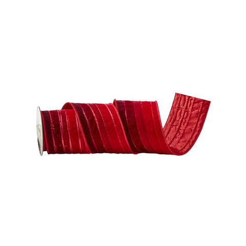 4" Velvet Ombré Ribbon, Red | 5 yards, shoptreeboutique.com