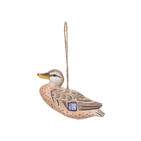 Mallard Duck Wood Ornament, Hen, shoptreeboutique.com