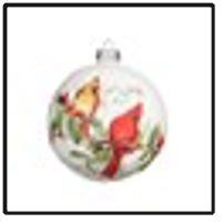 5" Cardinal Couple Ball Ornament