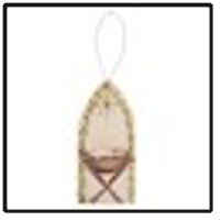 6" Jesus in Manger Cut Out Ornament