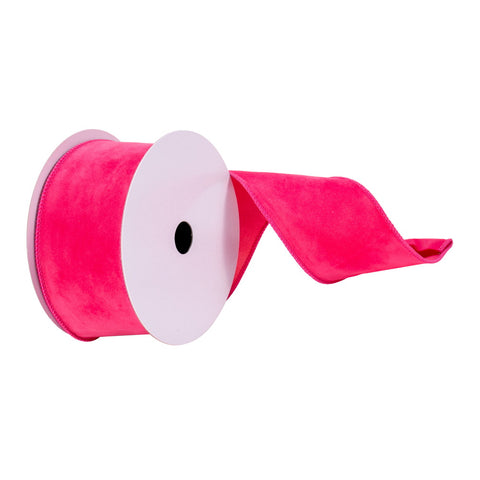 2.5"x10yd Pink Faux Suede Ribbon