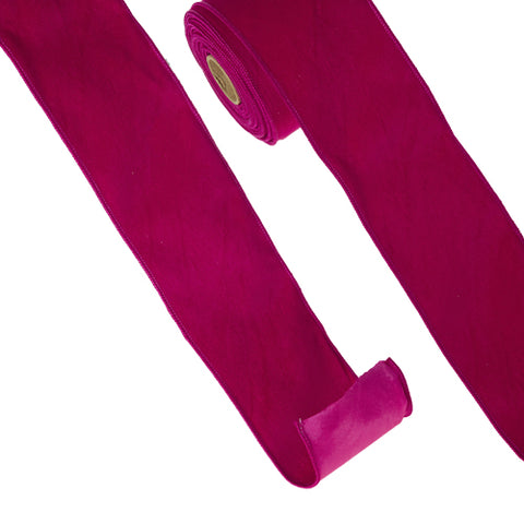 Hot Pink Wired Velvet Ribbon