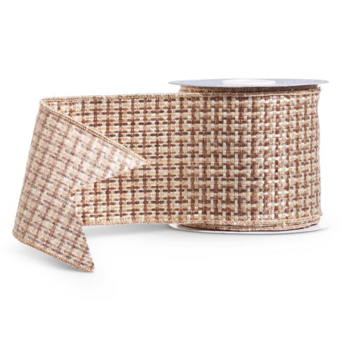 4"x10yds Natural Plain Weave Ribbon