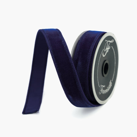 1" Navy Velvet Ribbon \ 10 yards, shoptreeboutique.com