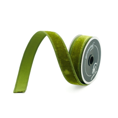 1" Lime Velvet Ribbon \ 10 yards, shoptreeboutique.com