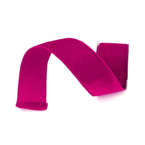2.5" Hot Pink Velvet Ribbon \ 10 yards, shoptreeboutique.com