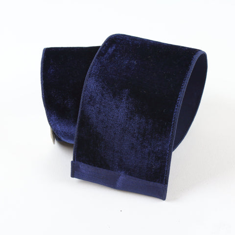 2.5" Navy Velvet Ribbon \ 10 yards, shoptreeboutique.com
