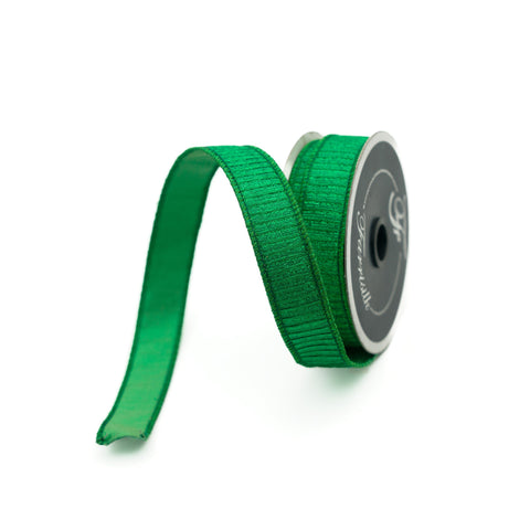1" Lime Pleated Metallic Ribbon \ 10 yards, shoptreeboutique.com