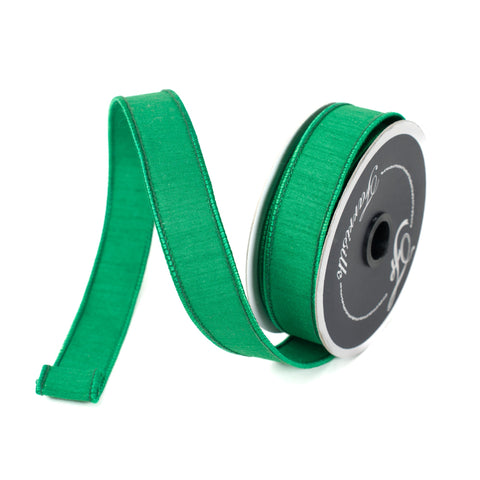 1" Emerald Dupion Ribbon | 10 yards