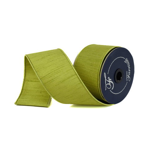 2.5" Olive Dupion Ribbon \ 10 yards, shoptreeboutique.com