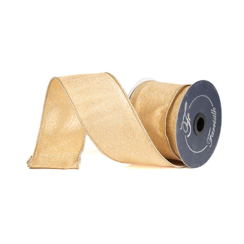 2.5 Gold Stardust Ribbon \ 10 yards, shoptreeboutique.com