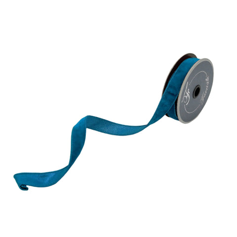 1" Turquoise Velvet Luster Ribbon \ 10 yards, shoptreeboutique.com