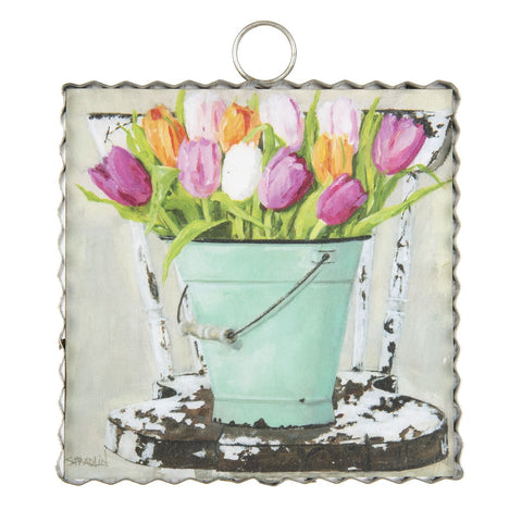 Mini Art Bucket of Tulips, shoptreeboutique.com