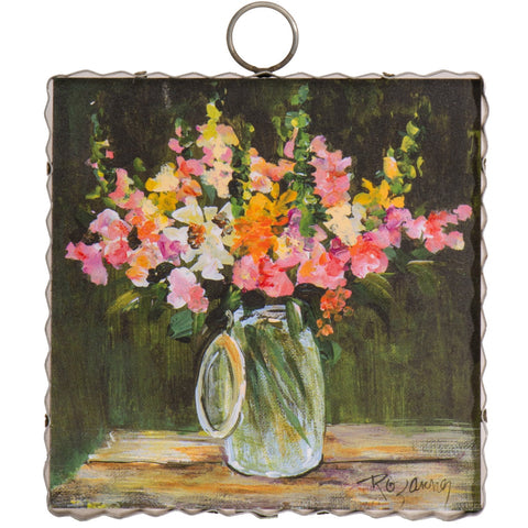 Mini Art Jar of Snapdragons, shoptreeboutique.com