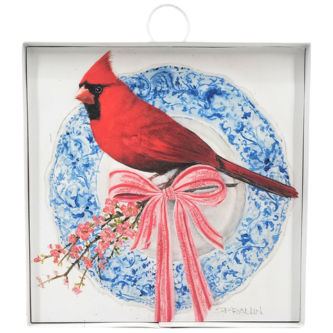 Mini Art Blue Plate Cardinal, shoptreeboutique.com