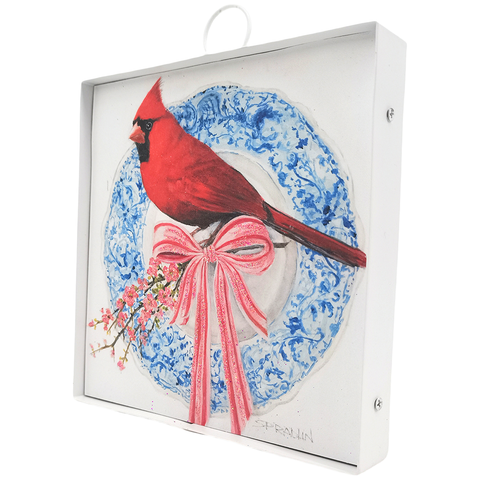 Mini Art Blue Plate Cardinal, shoptreeboutique.com