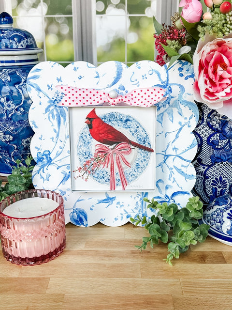 Mini Art Blue Plate Cardinal, shoptreeboutique.com