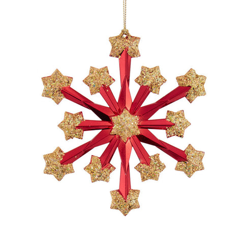 Blue Fireworks Snowflake Ornaments - Assorted by Kurt Adler, shoptreeboutique.com
