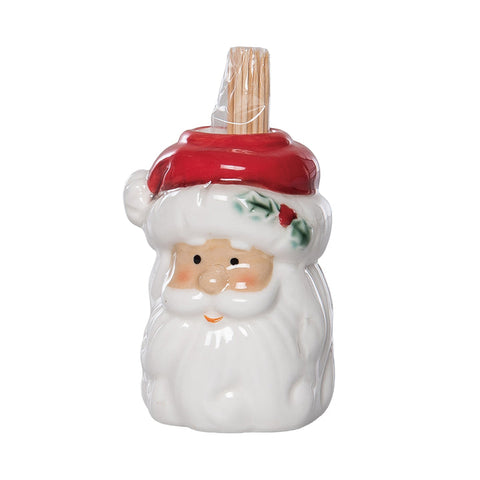 Ceramic Santa Toothpick Holder with 20 Toothpicks, shoptreeboutique.com