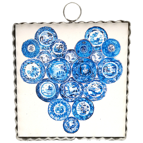 Mini Art Blue Plate Heart, shoptreeboutique.com