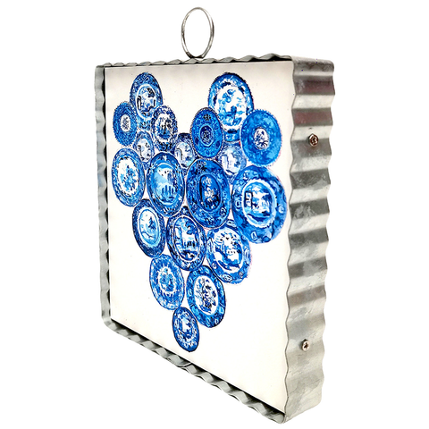 Mini Art Blue Plate Heart, shoptreeboutique.com