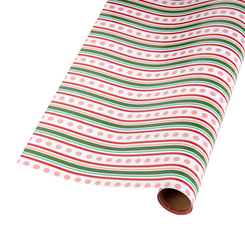 30" Pink Vintage Christmas Reversible Wrapping Paper | 10 ft., shoptreeboutique.com