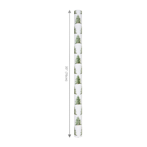 30" Christmas Trees and Green Plaid Reversible Wrapping Paper | 10 ft. shoptreeboutique.com