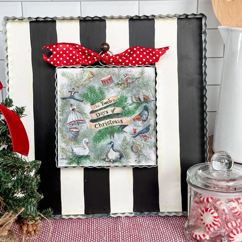 Black & White Striped Mini Gallery Display Board, shoptreeboutique.com
