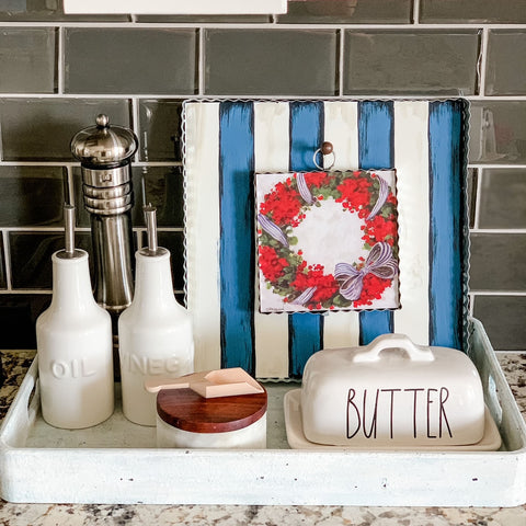 Blue & White Striped Mini Gallery Display Board, shoptreeboutique.com