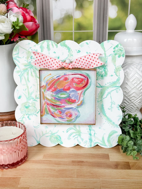 Gallery Scallop Green Chinoiserie Display Board, shoptreeboutique.com