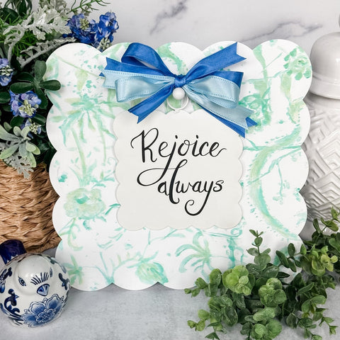 Mini Scallop Art Rejoice Always, shoptreeboutique.com