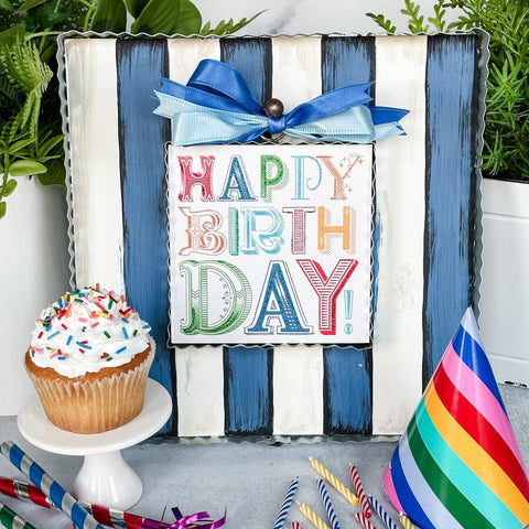 Mini Art "Happy Birthday" Typography shoptreeboutique.com