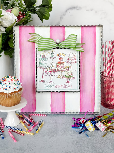 Mini Beck's Cake Explosion Art, shoptreeboutique.com