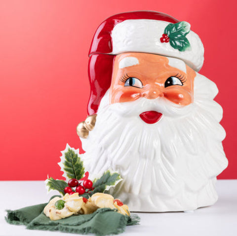 Dolomite Retro Santa Cookie Jar, shoptreeboutique.com