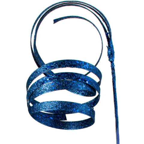 25" Glitter Spiral Ribbon Spray - Midnight, shoptreeboutique.com