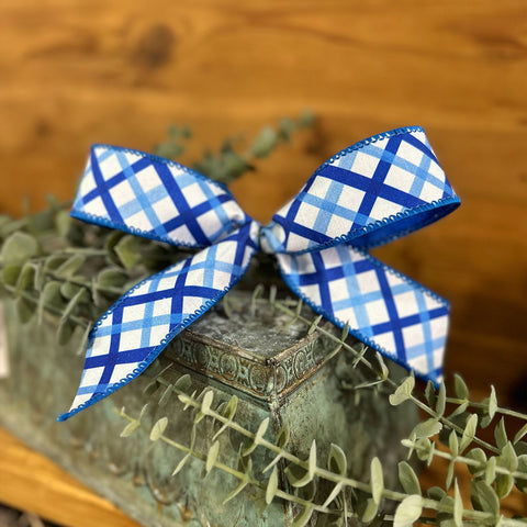 Blue and White Bow, shoptreeboutique.com