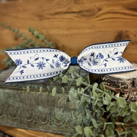 Blue Flower Bow, shoptreeboutique.com