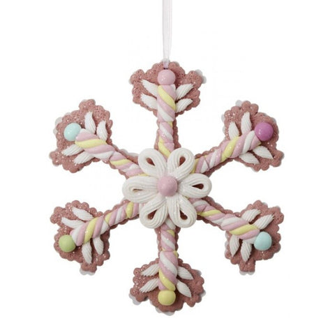8" Claydough Candy Snowflake Ornament