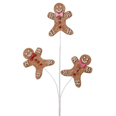 28" Iced Sweets Gingerbread Spray x3