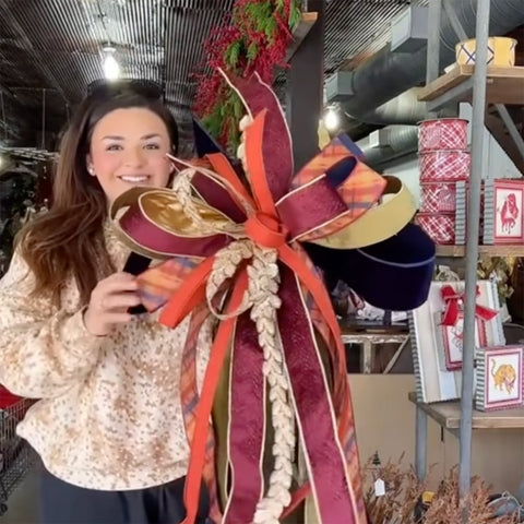 Fall Decorative Boujee Ribbon Bow