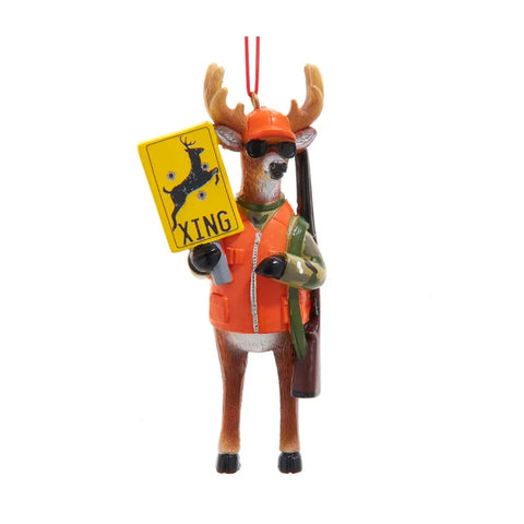 Hunting Deer Ornament, thetreeboutique.ai