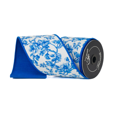 4"X10YD  BLOSSOM ROYAL BLUE