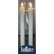 2PK RADIANCE WAX TAPERS, GREY, FLUTED 1.0"x10"
