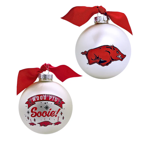 Arkansas Logo Glass Ball Ornament ARK101230