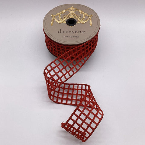 2.5”x10YD Metallic Window Pane Cutout Ribbon